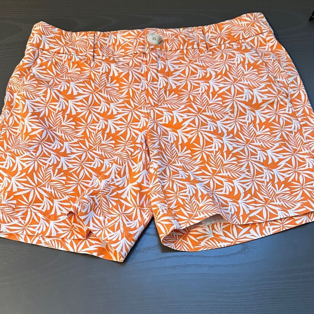 Ann Taylor Tropical Orange & white print Women's Shorts Size 0